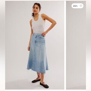 Mother Denim Full Swing Midi Skirt